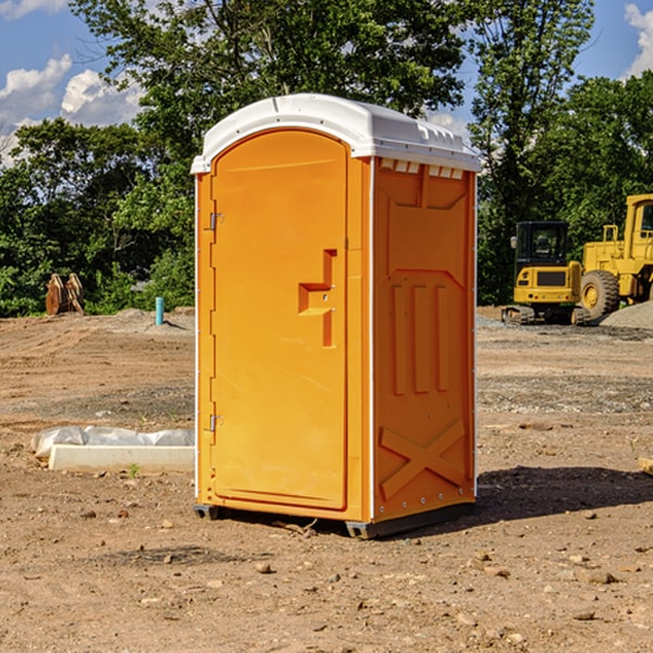 how often are the portable restrooms cleaned and serviced during a rental period in Washington County Maine